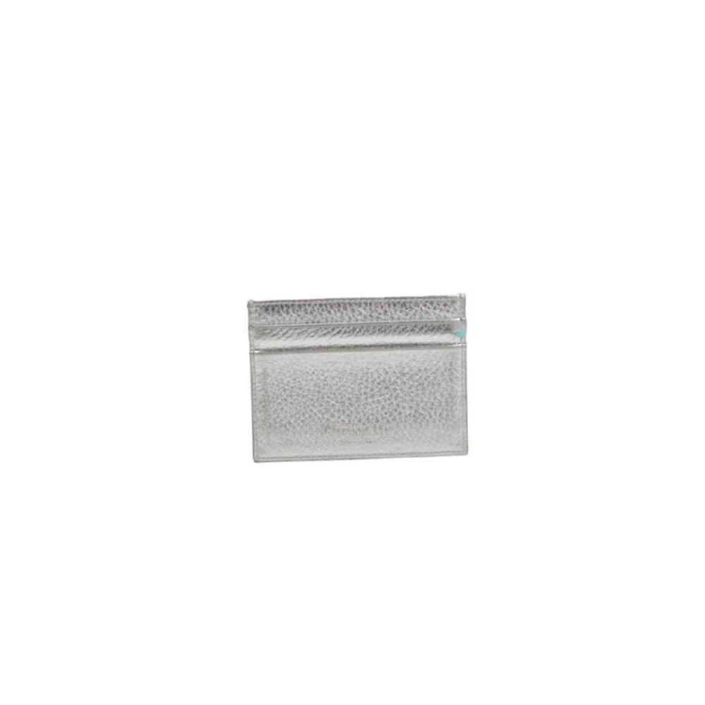 Tiffany & Co Womens Leather Small Card Holder Wallet Silver